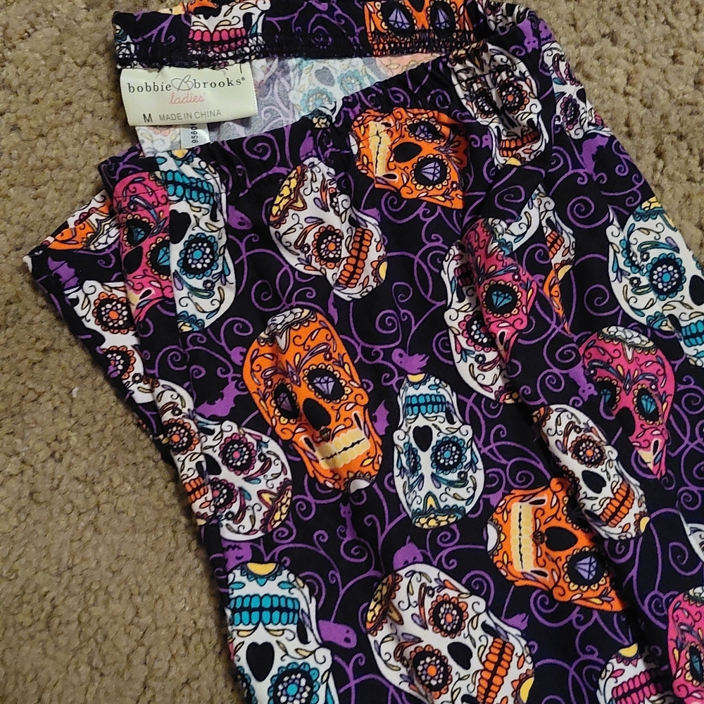 Halloween skull leggings